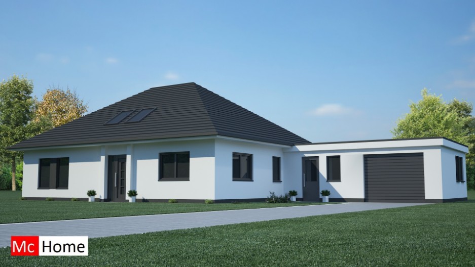 Mc-Home B10 bungalow met kap wonen en slapen beneden energiezuinig energieneutraal staalframebouw