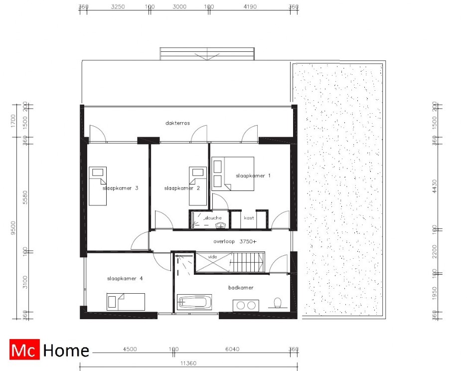 Mc-Home.nl moderne kubistische villa met splitlevel vlMc-Home.nl moderne kubistische evilla met splitlevel vloeren kelder buitenterras en overdekt balkon