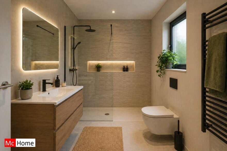 www.McHome.nl type B169 interieur voorbeeld badkamer