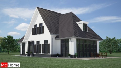 Villa met moderne uitstraling en mooie onderhoudsarme bouwmaterialen staalframebouw M215 Mc-Home