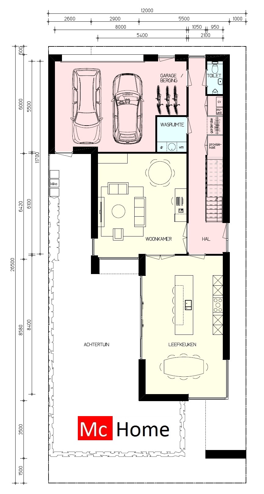 Mooie strakke moderne woning in kubistische bouwstijl met veel ramen en glas kaders boeien en randen Mc-Home.nl M143 V0