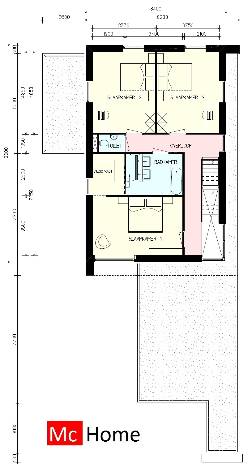 Mooie strakke moderne woning in kubistische bouwstijl met veel ramen en glas kaders boeien en randen Mc-Home.nl M143 V0