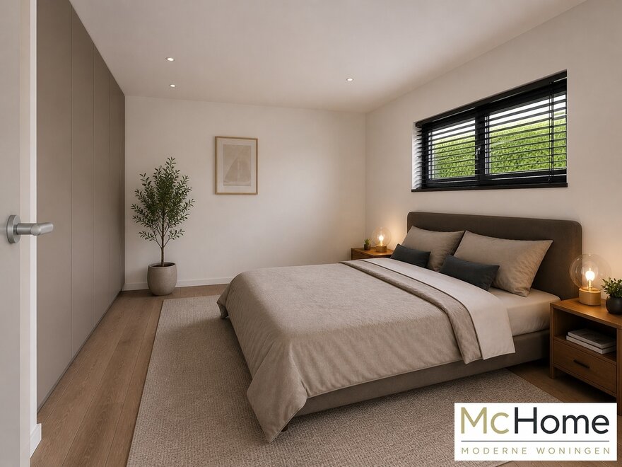Interieur-inspiratie voor moderne levensloopbestendige bungalow B-136 met strakke architectuur, grote raampartijen en energiezuinige staalframebouw uitvoering van MC-Home