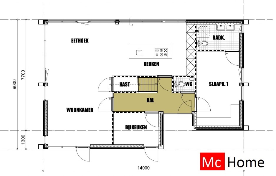 MACHOME K123 Moderne kapwoning staalframebouw ATLANTA MBS