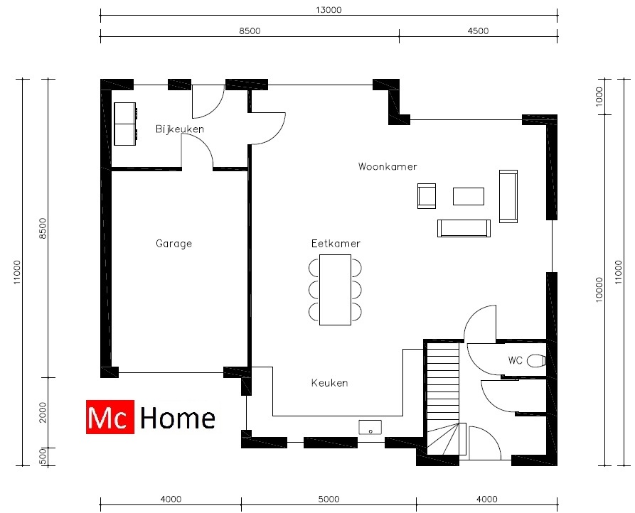 Mc-Home.nl K45 moderne energieneutrale woning instaalframebouw of houtskelet Mc-Home.nl K45 moderne energieneutrale woning instaalframebouw of houtskelet