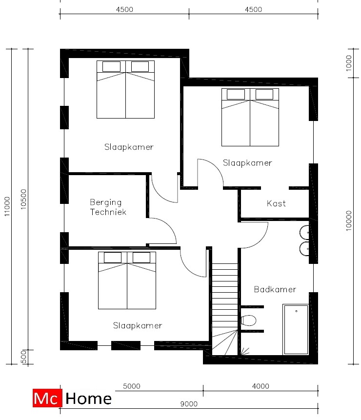 Mc-Home.nl K45 moderne energieneutrale woning instaalframebouw of houtskelet Mc-Home.nl K45 moderne energieneutrale woning instaalframebouw of houtskelet