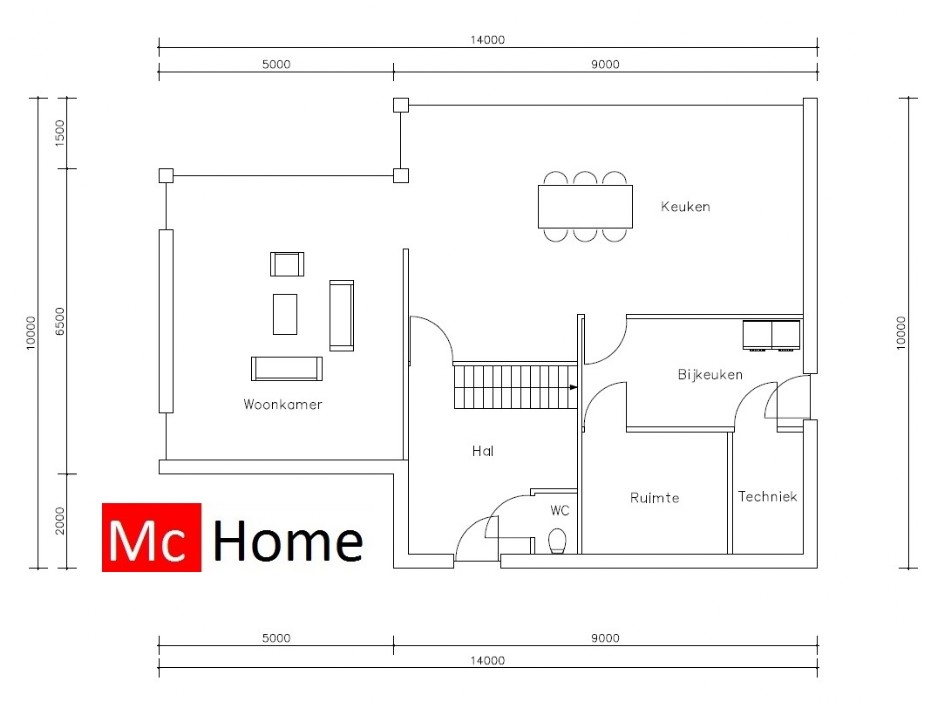 M103 v1 MC-HOME luxe moderne kubistische villa met mooie gevels en veel glas vrije indeling