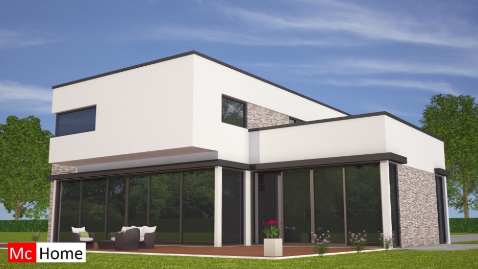 M103 v2 MC-HOME luxe moderne kubistische villa met natuursteen en gestuukte gevels energieneutraal in staalframebouw M103 v2 MC-HOME luxe moderne kubistische villa met natuursteen en gestuukte gevels energieneutraal in staalframebouw