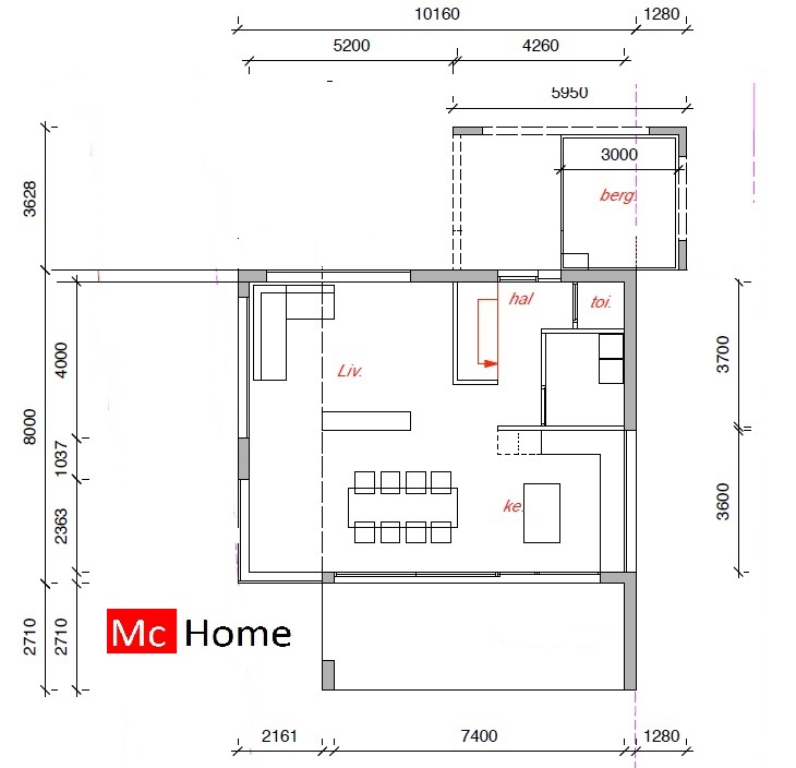 M124 Mooie Moderne kubistische woning met overdekt tuinterras duurzame materialen en moderne energiezuinig bouwsysteem 