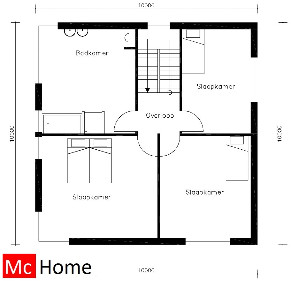 Mc-Home.nl M57 kubus kubistische villa woning energieneutraal aardbevingbestendig in staalframebouw 