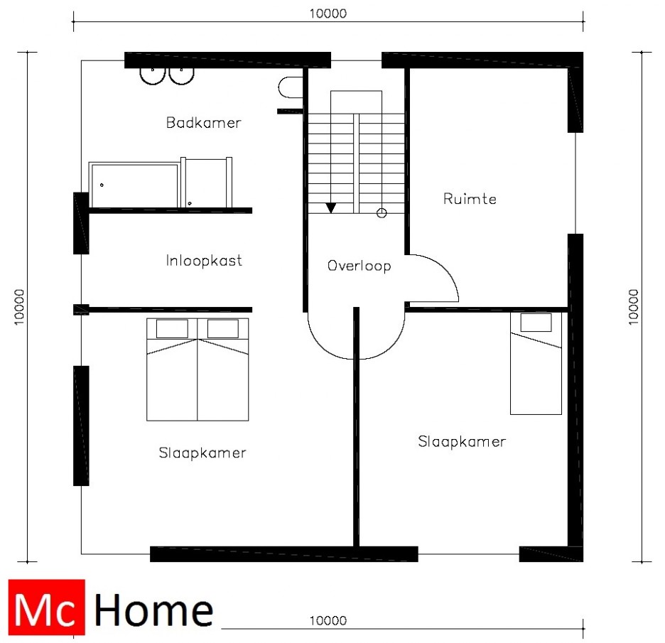 Mc-Home.nl M57 kubus kubistische villa woning energieneutraal aardbevingbestendig in staalframebouw 