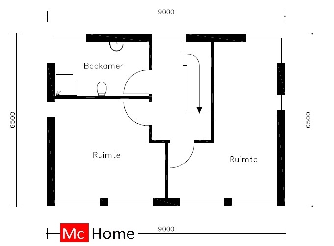 Mc-Home.nl M70 Kubusvilla energieneutrale kubistische woning betaalbare topkwaltieit staalframebouw 