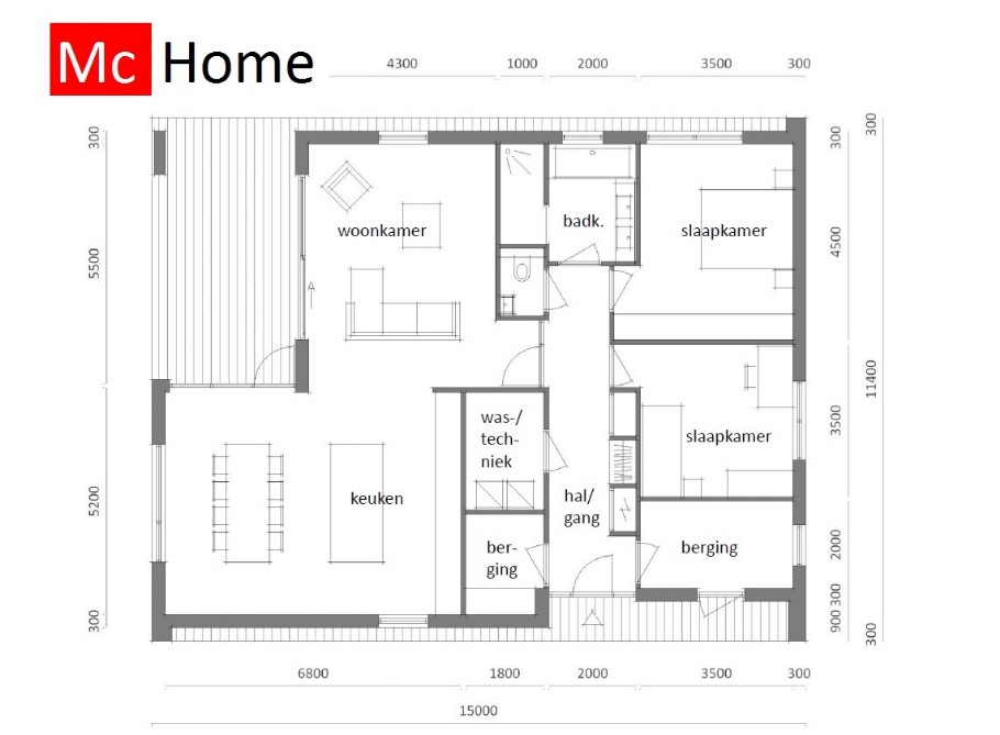 MC-HOME B150 levensloopbestendige woningen alles gelijksvloers  Staalframebouw Nederland 