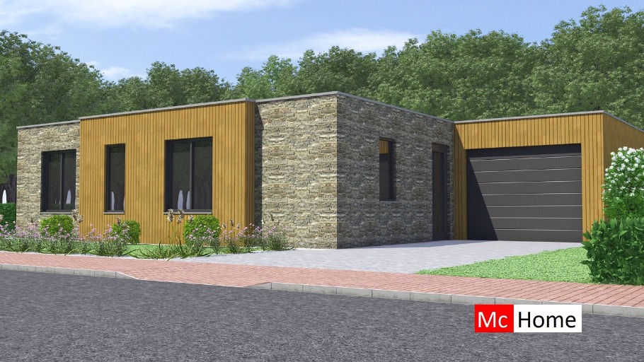 MC-HOME B152 levensloopbestendige woning plat dak aardbevingsbestendig staaalframebouw Nederland