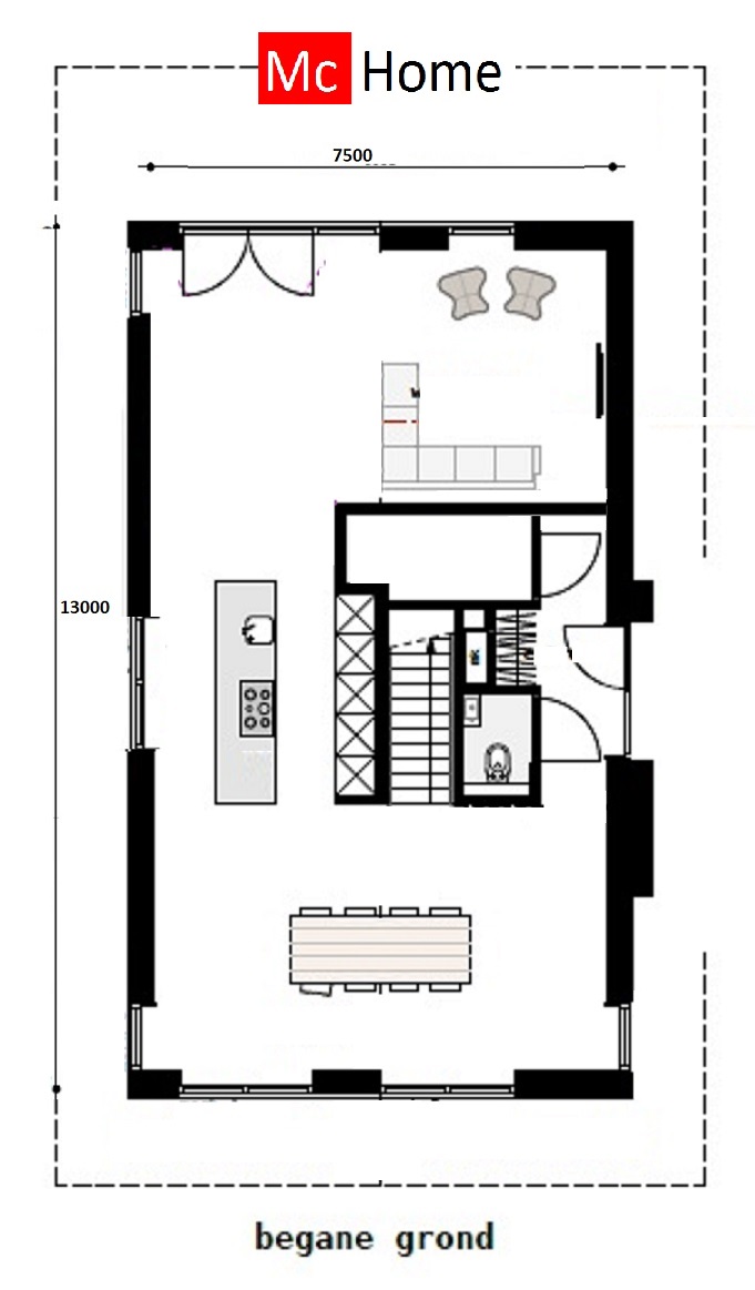 MC-HOME K128 Klassieke woning met kap BENG en nulopdemeter passief gebouwd energieneutraal 