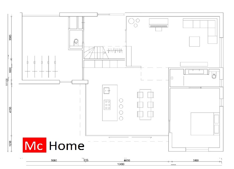 MC-HOME betaalbare moderne villa gasloos bouwen ontwerp M260