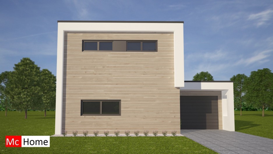 MC-HOME.NL M87 betaalbare moderne energiearme aardbevingbestendige woning met garage in staalframebouw 