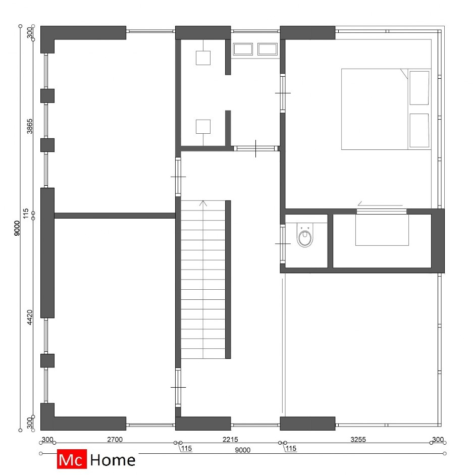 MC-HOME.NL M98 kubuswoning 9x9x9 10x10x10 kubistisch modern architect passief energieneutraal staalframebouw  