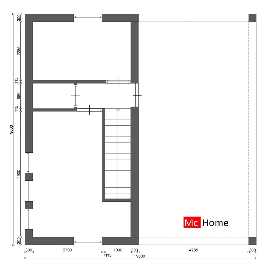 MC-HOME.NL M98 kubuswoning 9x9x9 10x10x10 kubistisch modern architect passief energieneutraal staalframebouw  