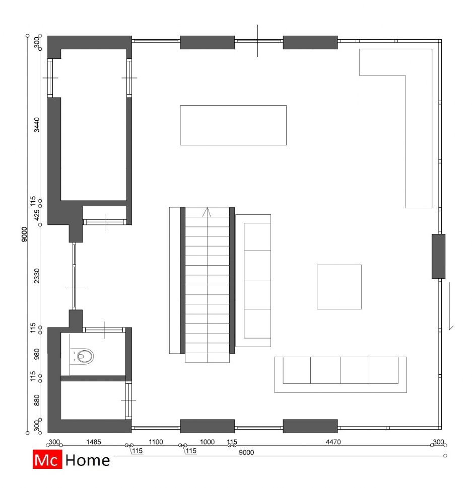 MC-HOME.NL M98 kubuswoning 9x9x9 10x10x10 kubistisch modern architect passief energieneutraal staalframebouw  