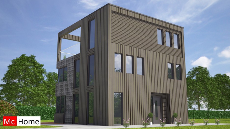 MC-HOME.NL M98 kubuswoning 9x9x9 10x10x10 kubistisch modern architect passief energieneutraal staalframebouw  