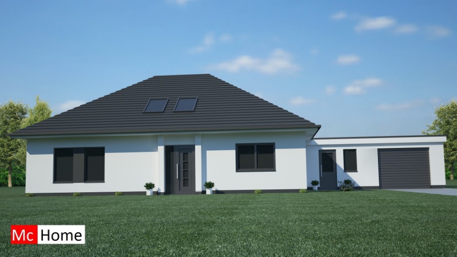 Mc-Home B10 bungalow met kap wonen en slapen beneden energiezuinig energieneutraal staalframebouw