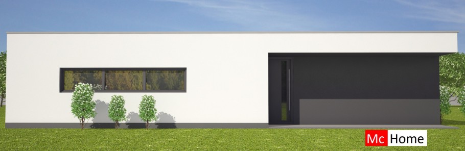 Mc-Home B115 platte bungalow met slaapkamer badkamer levenloopbestendig staalframebouw Nederland