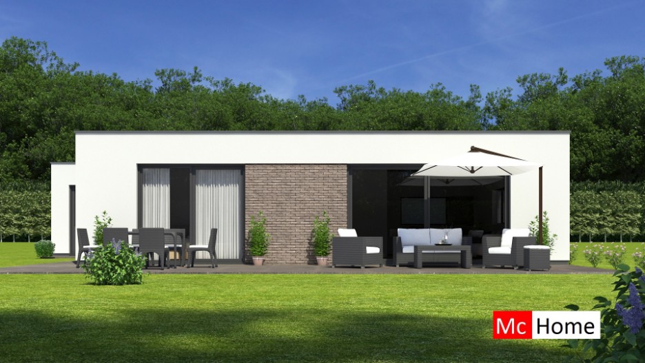 Mc-Home B161 mooie platte bungalow moderne bouw ATLANTA-MBS en METEOR  Staalframebouw