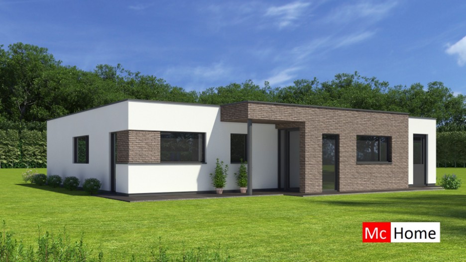 Mc-Home B161 mooie platte bungalow moderne bouw ATLANTA-MBS en METEOR  Staalframebouw