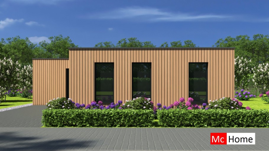 Mc-Home B185 v2 bungalow levensloopbestendig e-neutraal onderhoudsarm met hellend dak Mc-Home B185 v2 bungalow levensloopbestendig e-neutraal onderhoudsarm met hellend dak