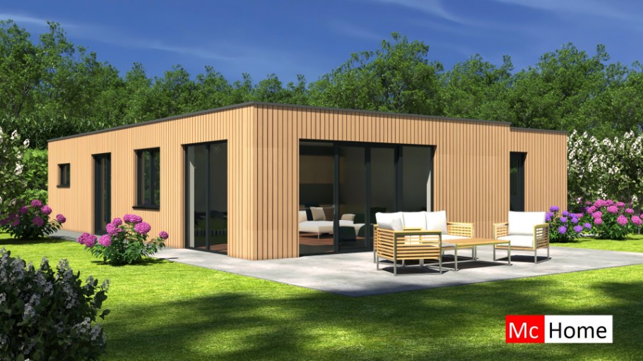 Mc-Home B185 v2 bungalow levensloopbestendig e-neutraal onderhoudsarm met hellend dak