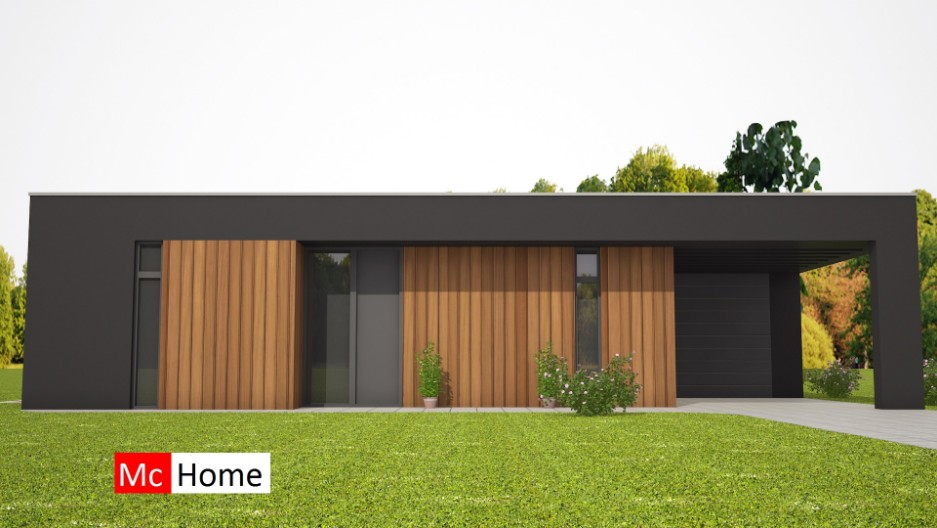 Mc-Home B69 Moderne onderhoudsvrije bungalow met garage en overdekt terras