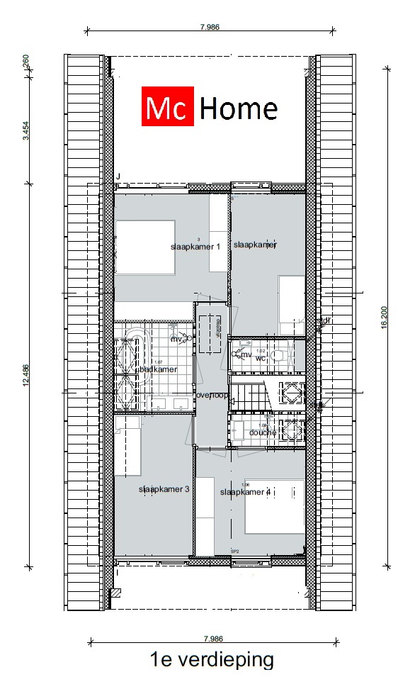 Mc-Home K116 klassiek moderne schuurwoning staalframe energieneutraal passief