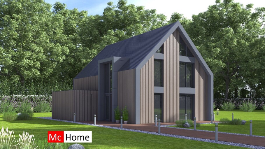 Mc-Home K137 schuurwoning variabele binnen en buitenmaten door Staalframe bouw Nederland