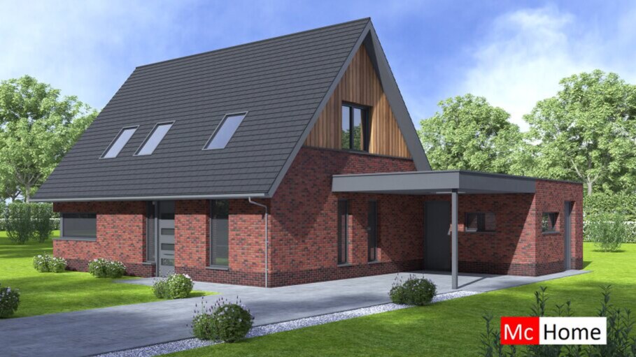 Mc-Home K142 moderne energieneutrale kapwoning slaapkamer begane grond staalframebouw Nederland