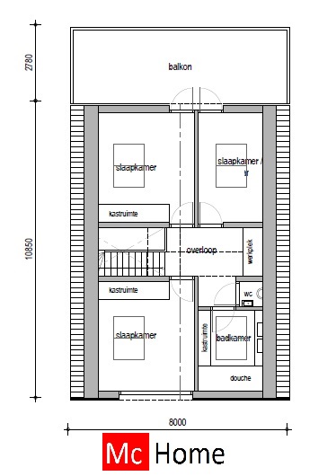 Mc-Home K71 moderne kap schuurwoning energieneutraal leven staalframebouw