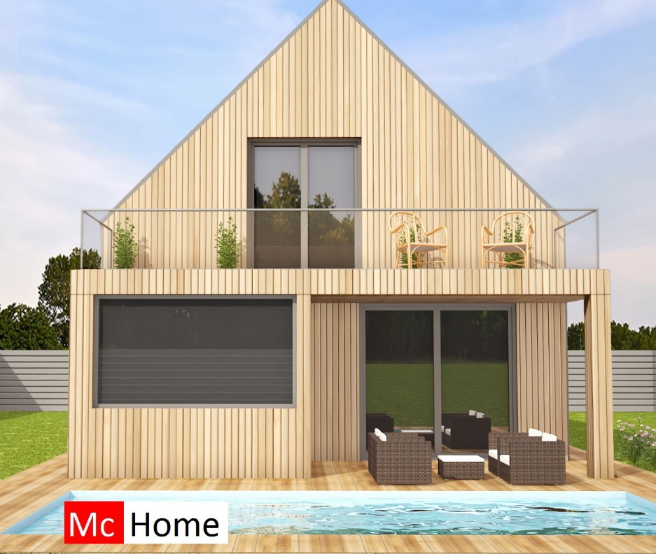 Mc-Home K71 moderne kap schuurwoning energieneutraal leven staalframebouw Mc-Home K71 moderne kap schuurwoning energieneutraal leven staalframebouw
