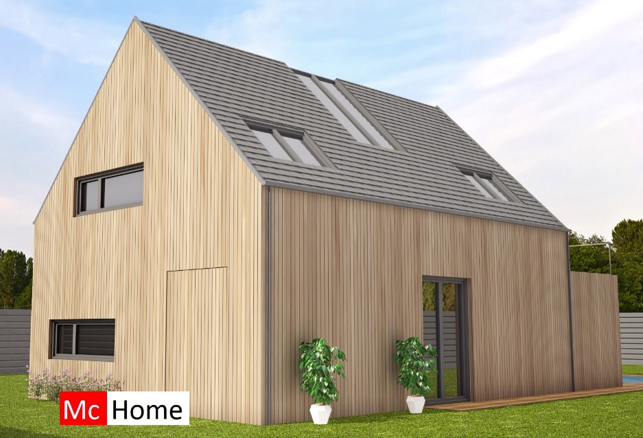 Mc-Home K71 moderne kap schuurwoning energieneutraal leven staalframebouw