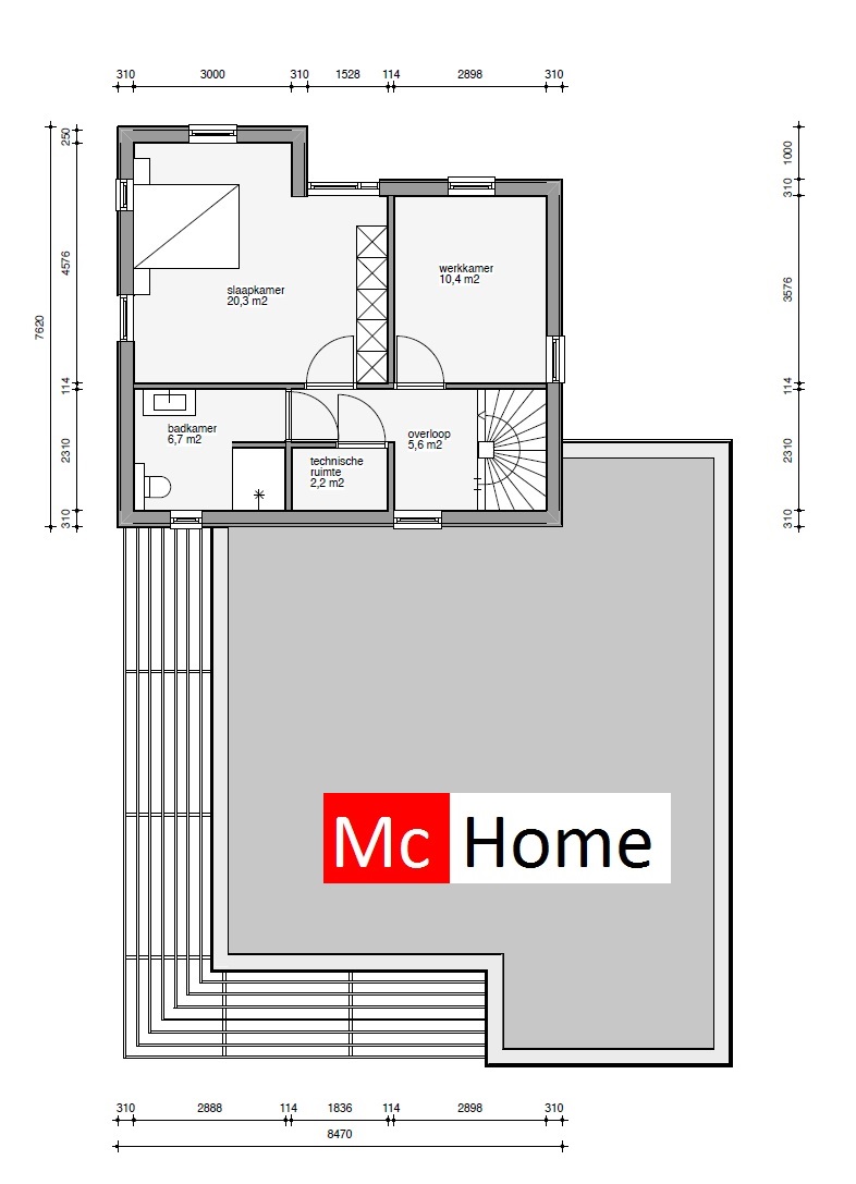 Mc-Home M329 levenloopbestendige woning met ATLANTA MBS Staalframebouw 