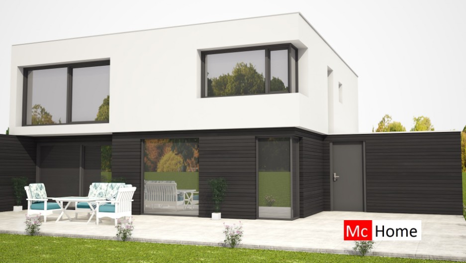Mc-Home M346 moderne kubistische levensloopbestendige woning staalframebouw Mc-Home M346 moderne kubistische levensloopbestendige woning staalframebouw