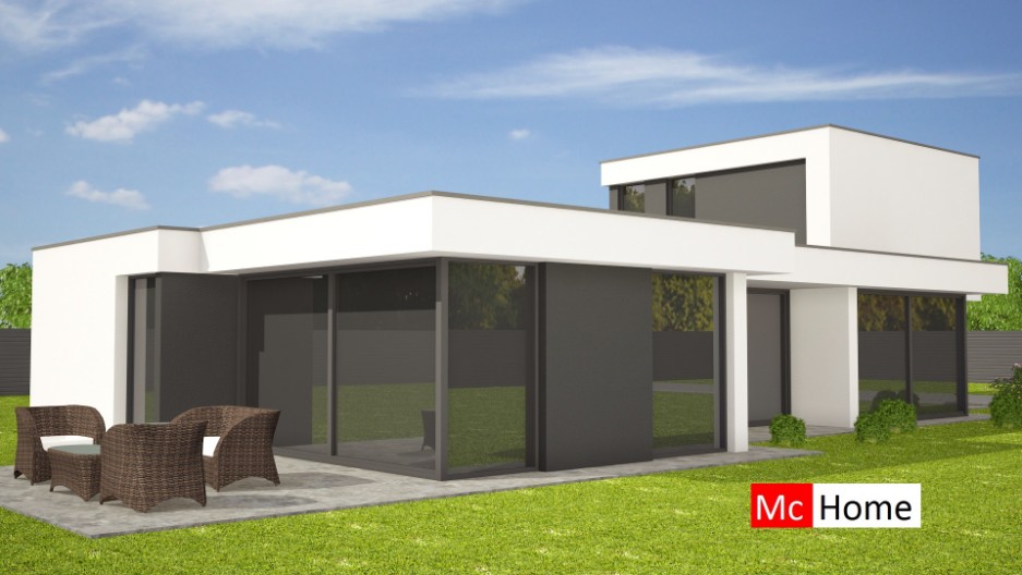 Mc-Home M347 moderne levensloopbestendige kubistische woning staalframebouw 