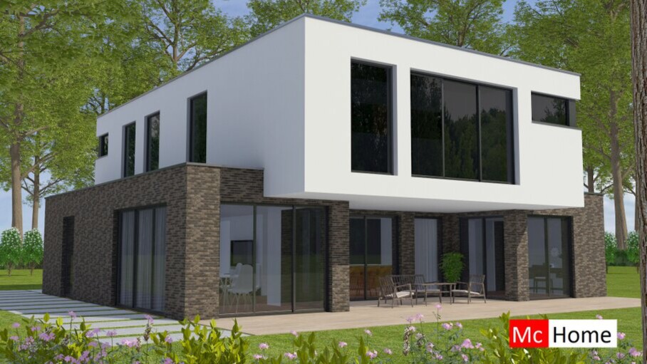 Mc-Home M361 modern kubistisch staalframebouw Nederland