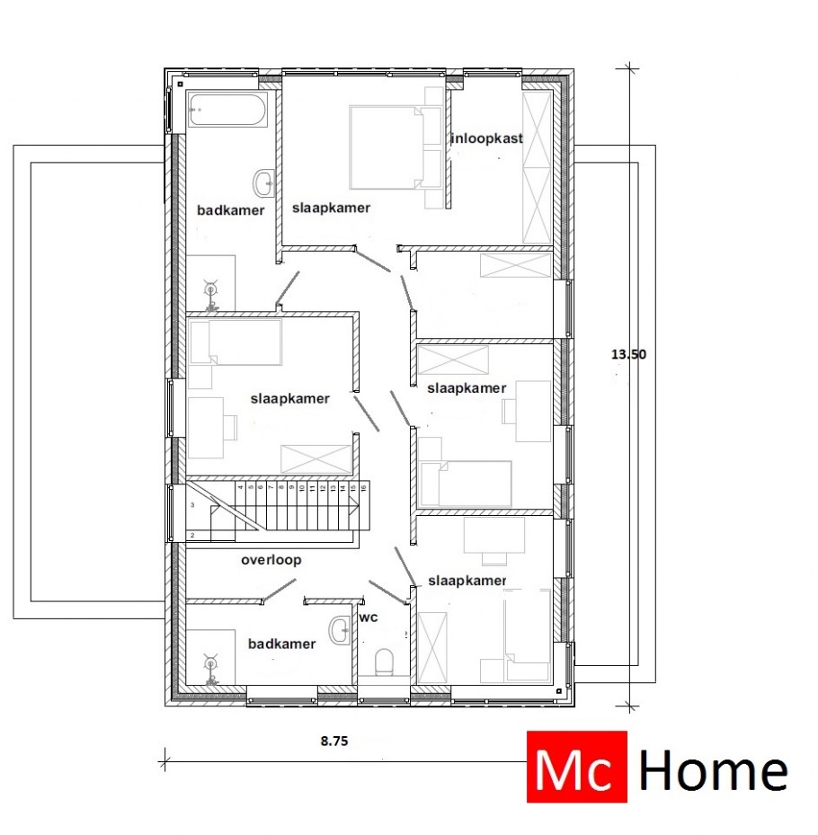 Mc-Home M361 modern kubistisch staalframebouw Nederland
