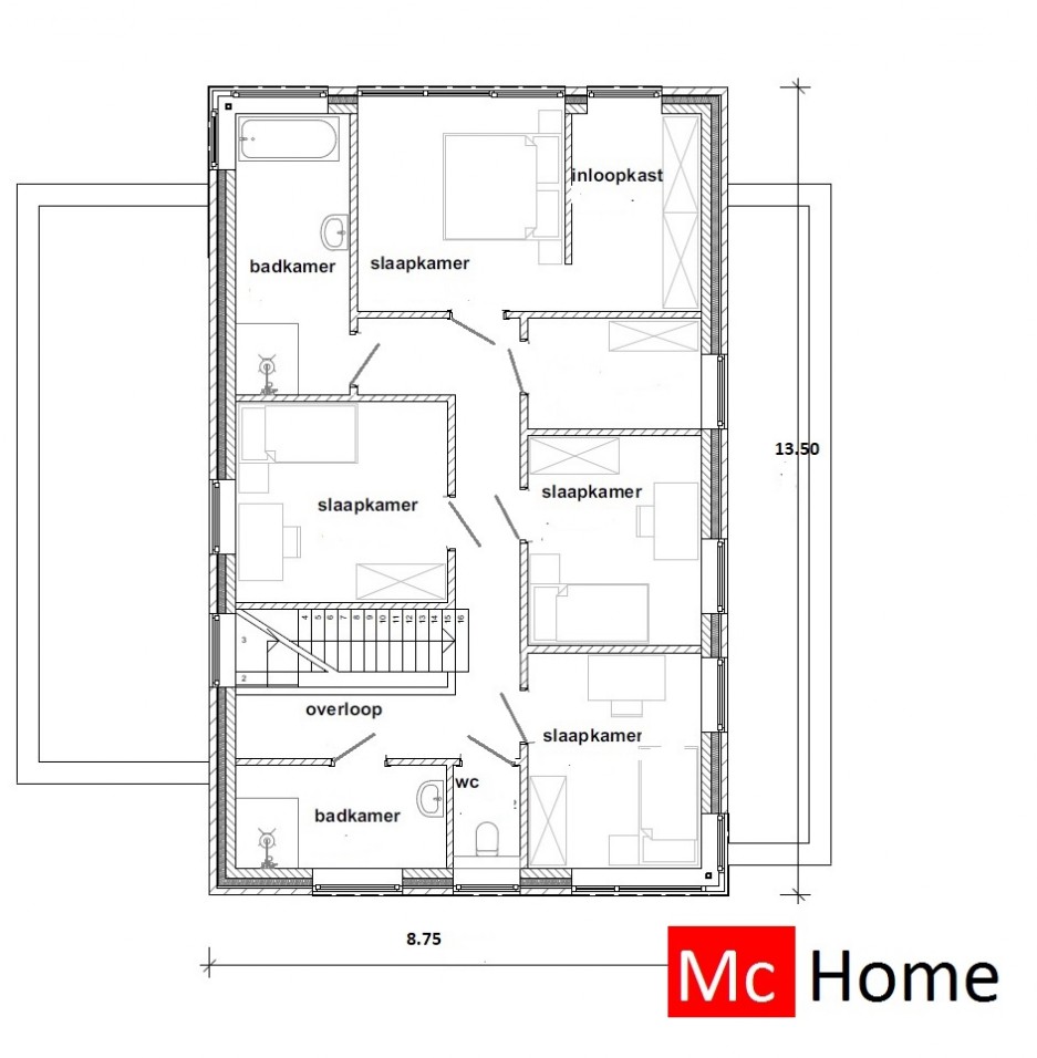 Mc-Home M361 modern kubistisch staalframebouw van ATLANTA MBS