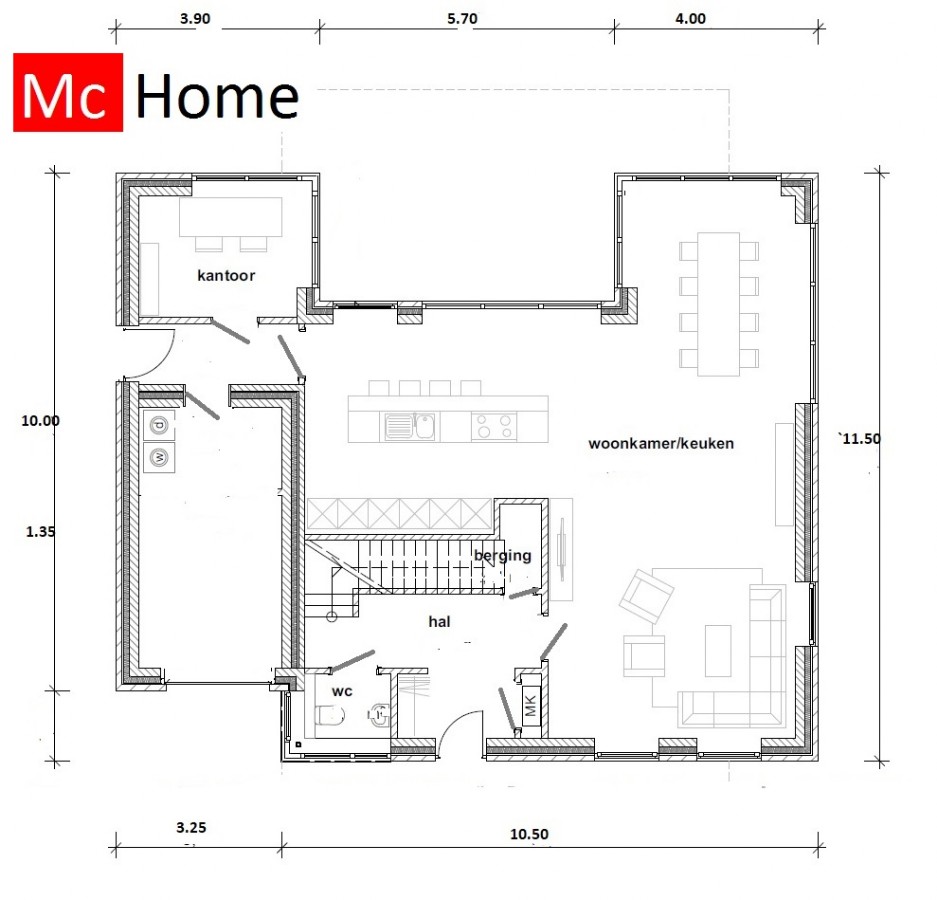 Mc-Home M361 modern kubistisch staalframebouw van ATLANTA MBS