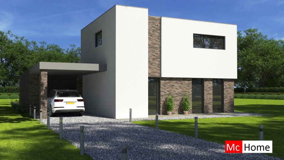 Mc-Home M380 strakke moderne villa in state-of-the-art bouwsysteem staalframebouw