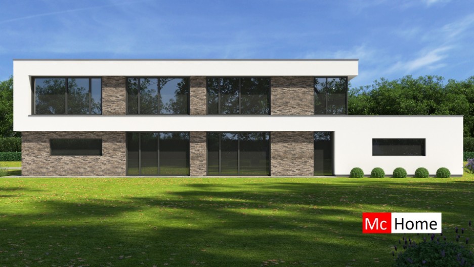 Mc-Home M381 v1 Moderne  levensloopbestendige woning onder  architectuur staalframebouw ATLANTA