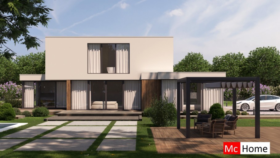 Mc-Home M397 moderne kubistische woning energiearm gebouwd