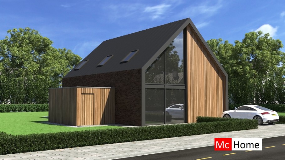 Mc-Home Schuurwoning K129 PREFAB bouw in staalframebouw systeem