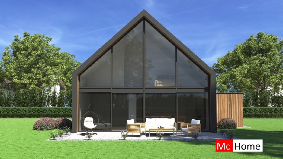 Mc-Home Schuurwoning K129 PREFAB bouw met Atlanta MBS staalframe